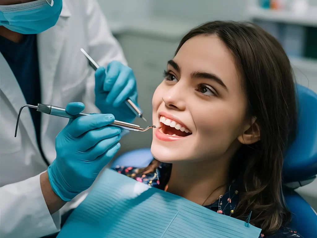OPAL Dental Group dentist providing preventive dental care and oral health examination for a patient in Paramount, California